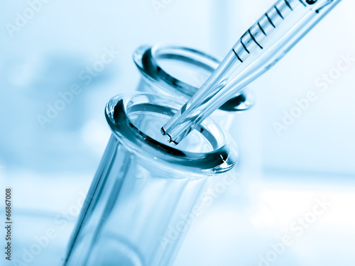 Test tubes closeup.medical glassware .