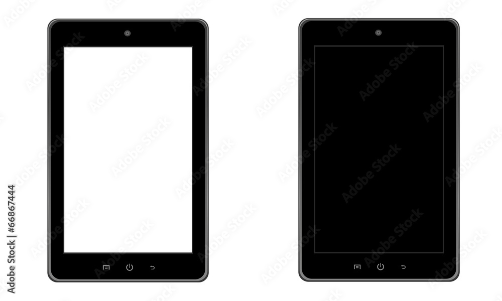 Tablet z białym ekranem, tablet z czarnym ekranem Tablet z białym ekranem, tablet z czarnym ekranem