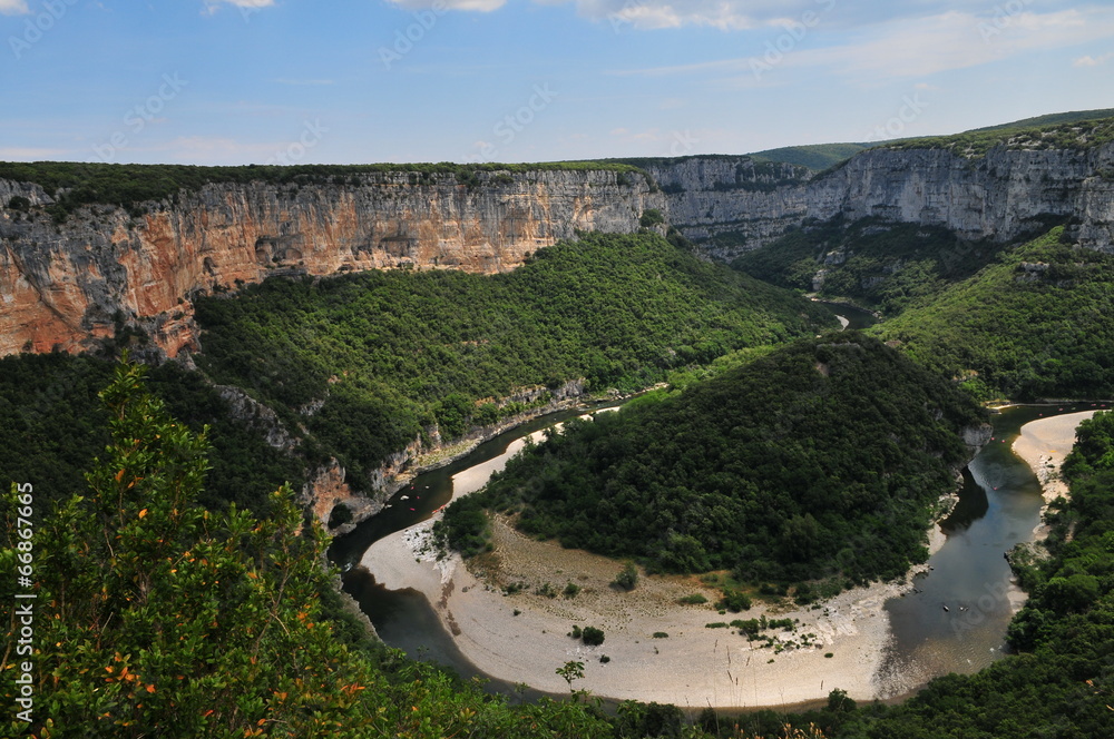 Gorges de l'Ardèche,méandre,
