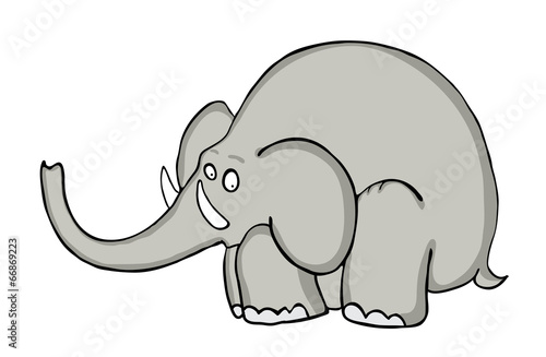 cartoon elephant, vector