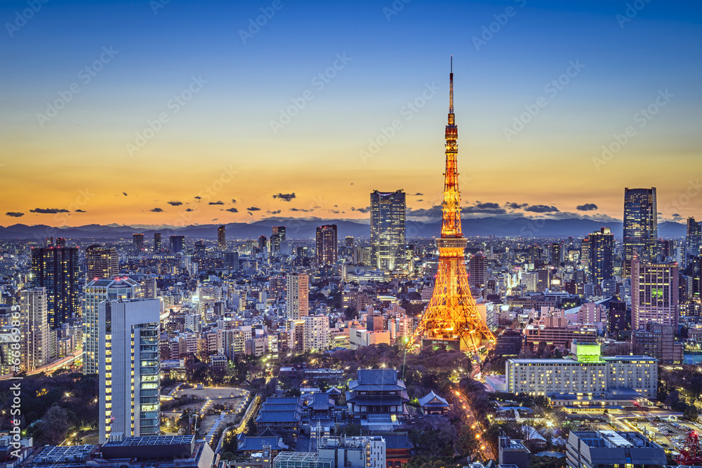 Obraz premium Tokyo Japan City Skyline