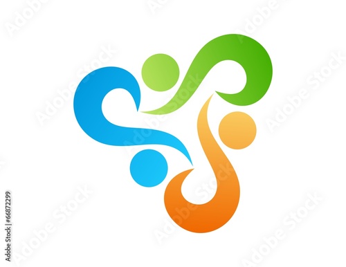 Wallpaper Mural logo design,people abstract,modern business,media connection Torontodigital.ca