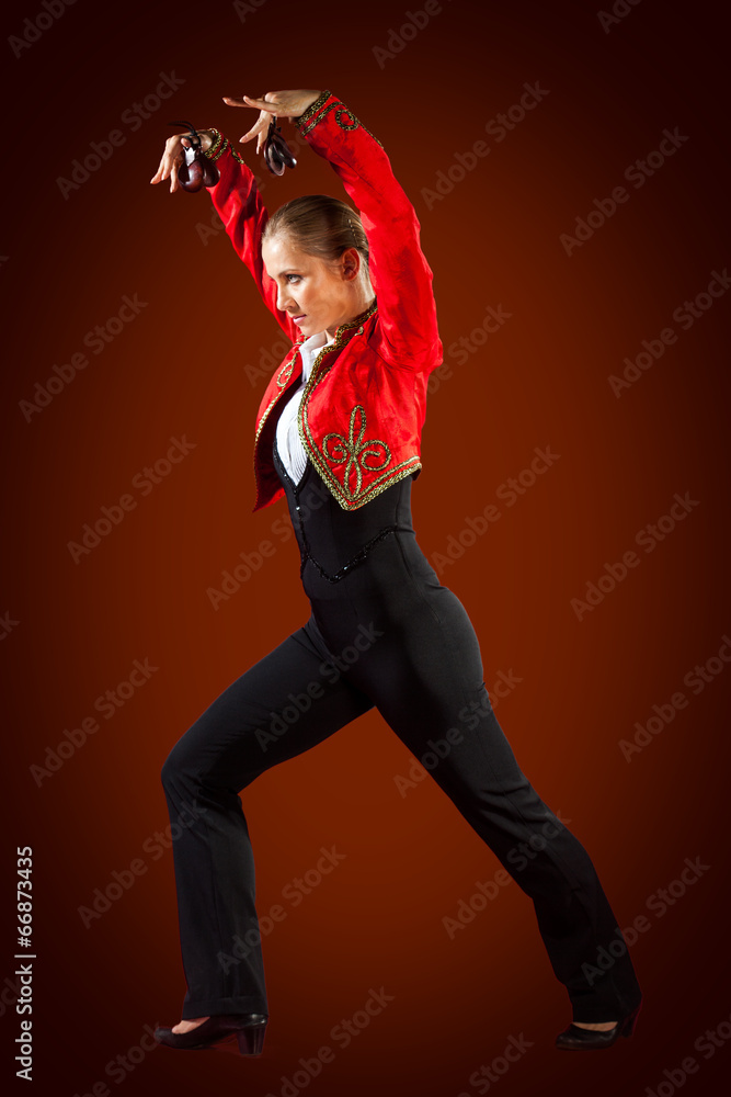 Woman dancing flamenco