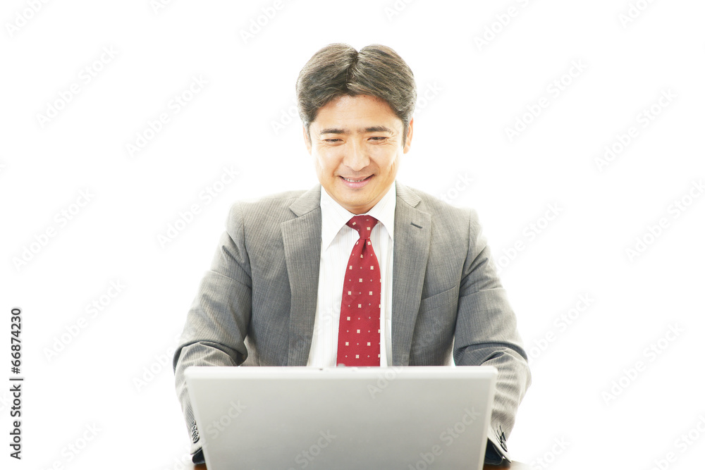 笑顔のビジネスマン 笑顔のビジネスマン