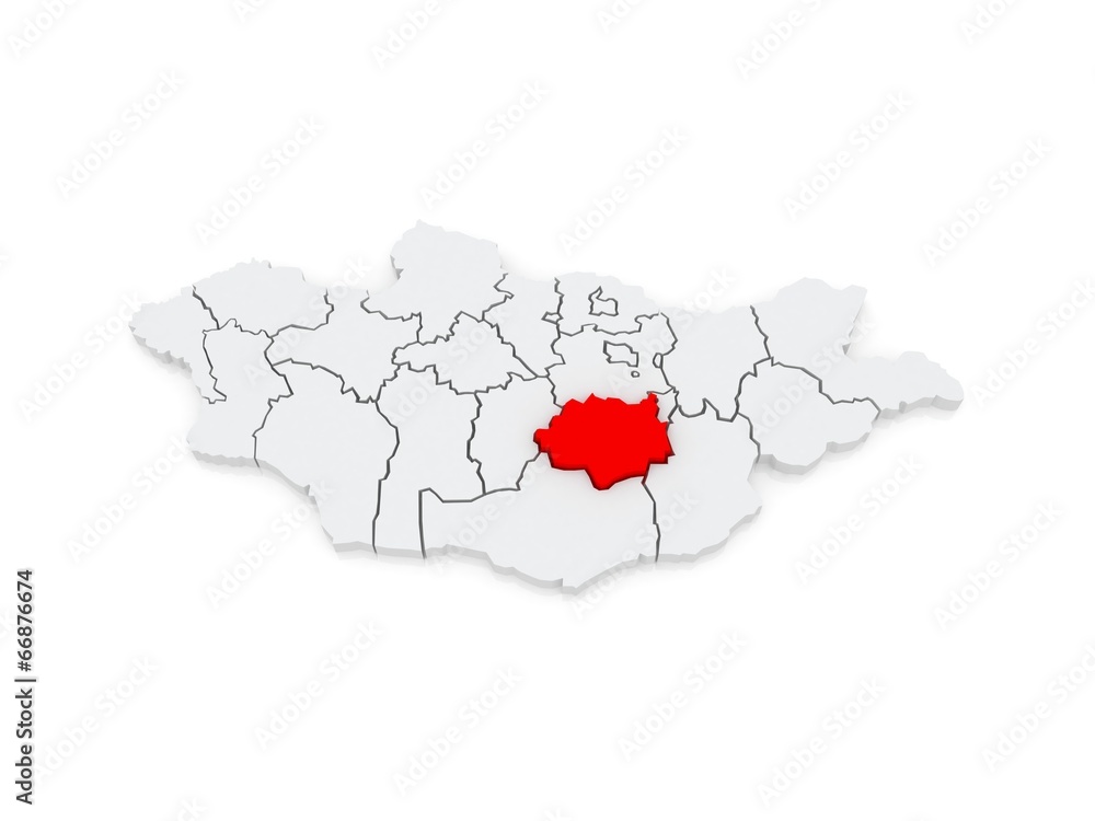 Map of Dundgov. Mongolia. Map of Dundgov. Mongolia.
