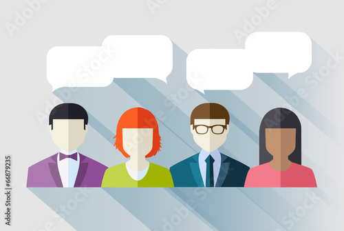 Men and women avatar profile picture set