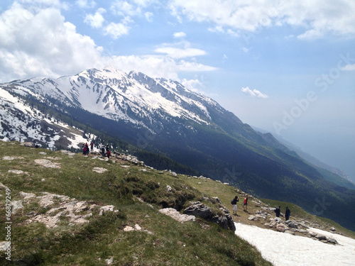 Bergwanderung auf dem Monte Baldo, Gardasee, Italien