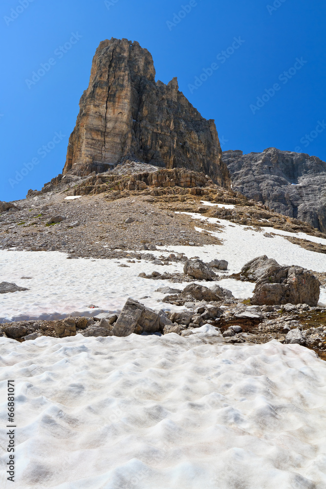 Fototapeta premium Dolomiti - Sas de Lech mount