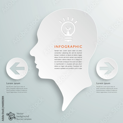 Infographics Vector Background Knowledge