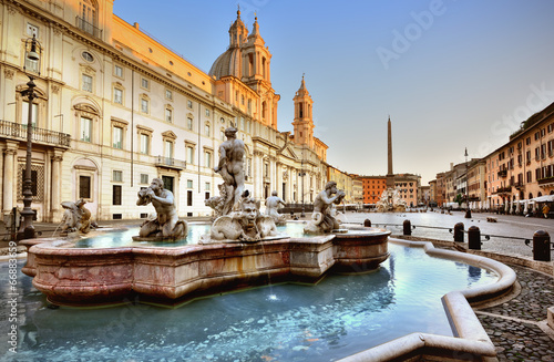 Piazza Navona, Fontana del Moro, 1654, Roma
