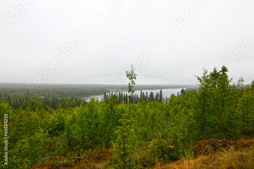 Northern landscape with lake © destillat