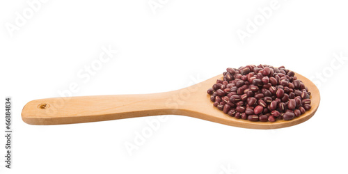 Adzuki Or Azuki Bean On Wooden Spoon