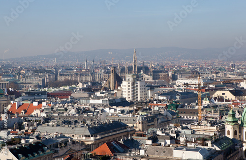 Vienna from the lookout tower Shtefl. Austria.