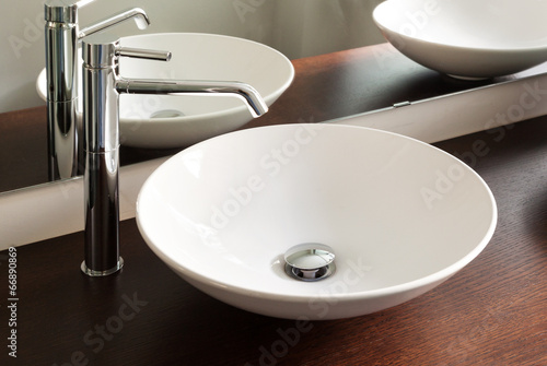 Canvas Print modern bathroom, sink