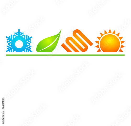 logo énergies renouvelables chauffage climatisation géothermie
