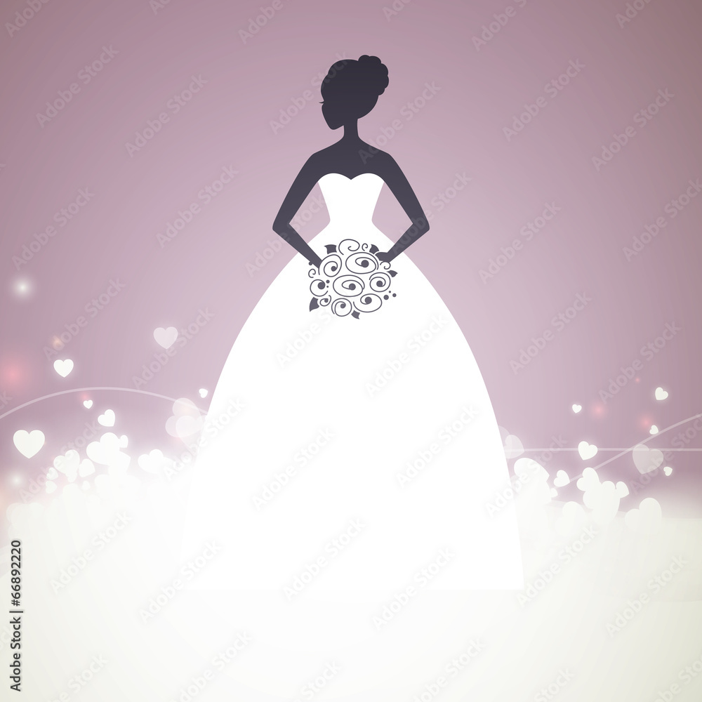 Vector Illustration of a Beautiful Bride Vector Illustration of a Beautiful Bride