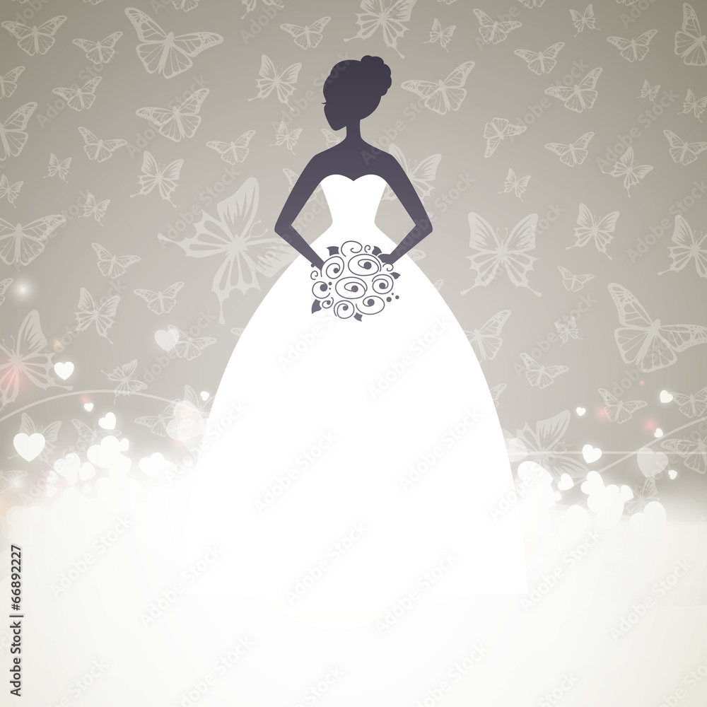 Vector Illustration of a Beautiful Bride Vector Illustration of a Beautiful Bride
