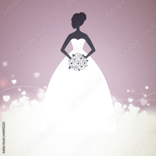 Vector Illustration of a Beautiful Bride