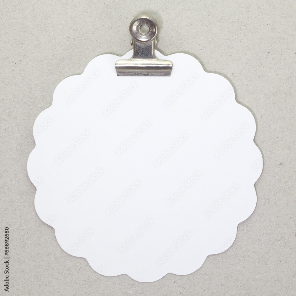 Fototapeta premium Blank white paper note