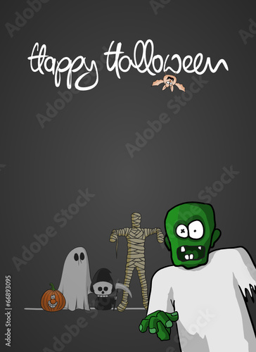 plakat halloween zombie I