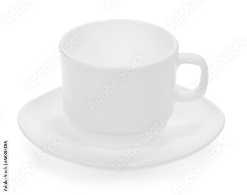 Cup with a saucer close up