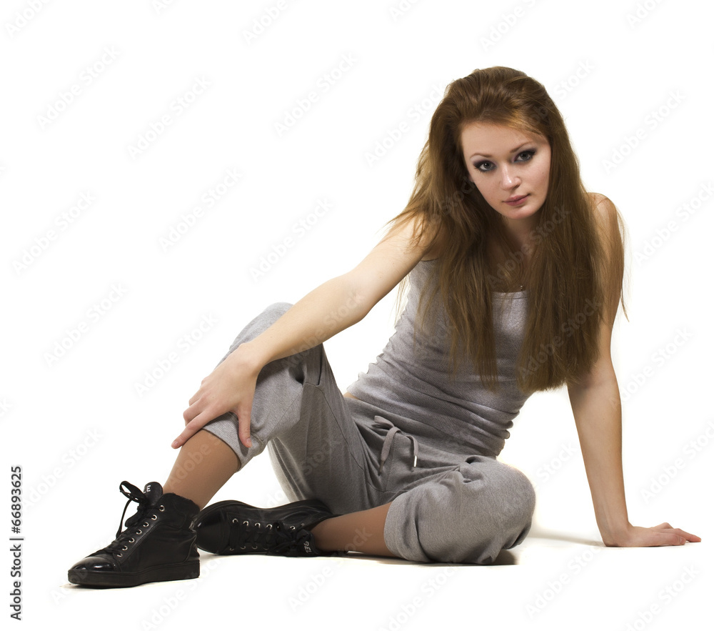 sport young women isolated on white background sport young women isolated on white background