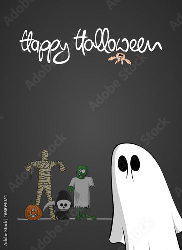plakat halloween gespenst I