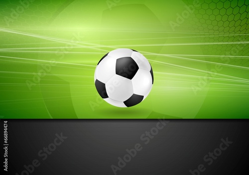 Abstract football background with soccer ball