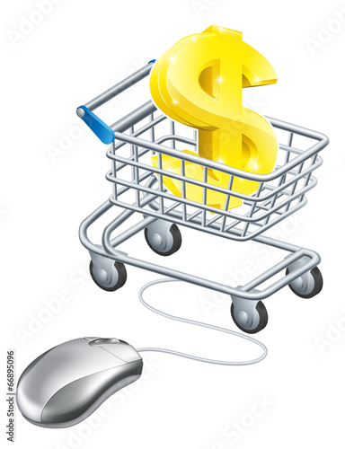 Dollar sign mouse trolley