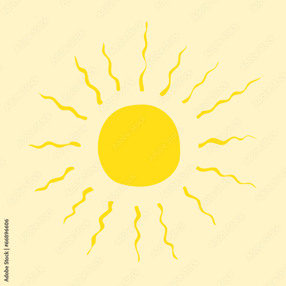Sun symbol vector illustration, hand-drawing Sun symbol vector illustration, hand-drawing