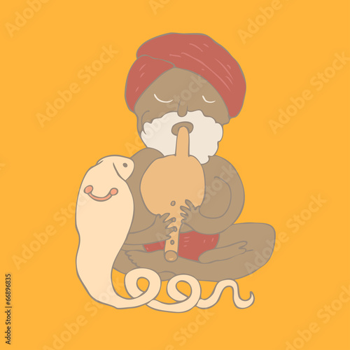 Oriental Character (exorcist) vector illustration, hand drawn