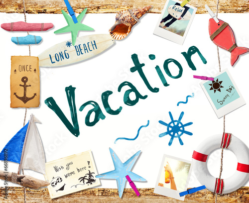 Vacation on the Beach Concept