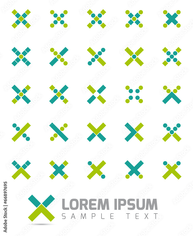 X Shapes Vector Logo Design Elements Collection X Shapes Vector Logo Design Elements Collection