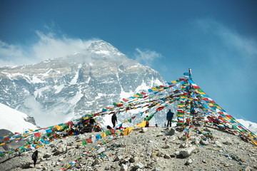 Handdoek met foto Nepal Berglandschap bij Everest Base Camp  © JKLoma