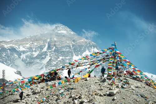 Spectacular mountain scenery on the Mount Everest Base Camp