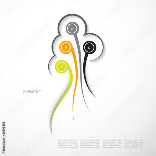 Abstract infographic template for business design, four options