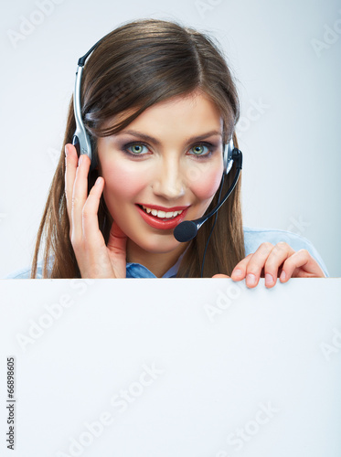 Wallpaper Mural Portrait of woman customer service worker, call center smiling Torontodigital.ca