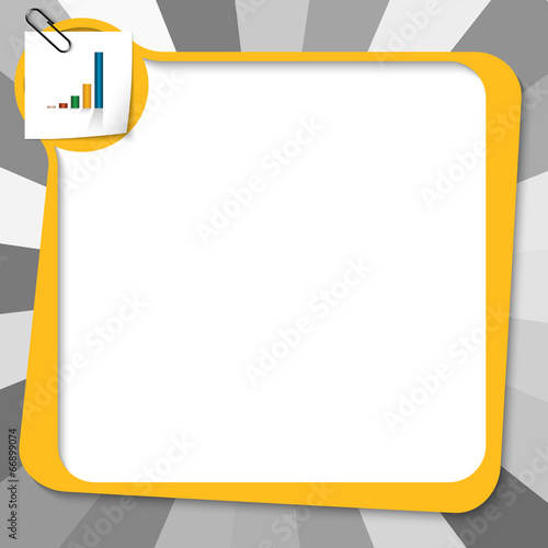 yellow text box with paper clip and graph
