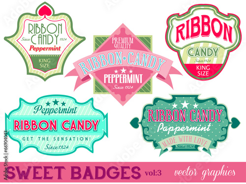 SWEET BADGES WITH WHITE BACKGROUND