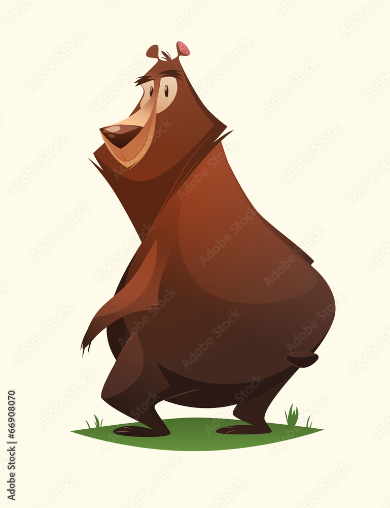 Obraz premium Bear character. Cartoon vector illustration.