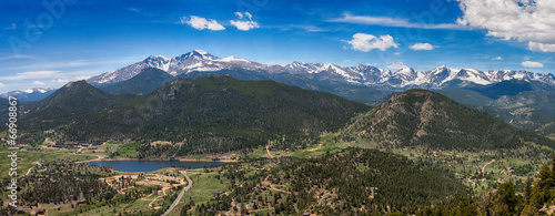 Panoramic view of Rocky mountains, Colorado, USA