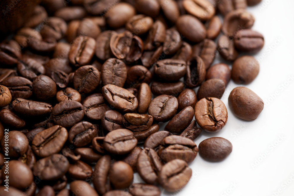 Obraz premium Tło ziaren kawy