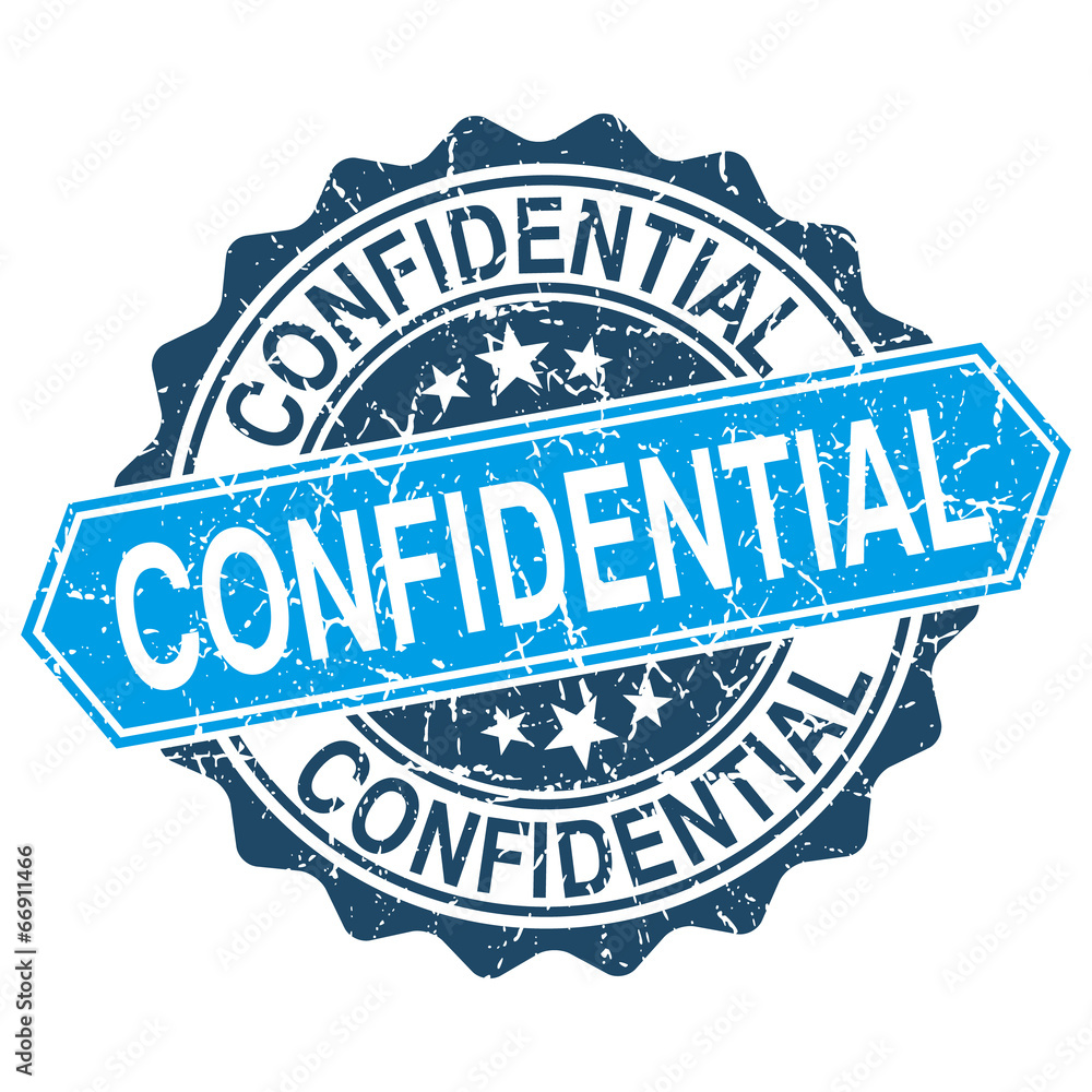 Fototapeta premium Confidential grungy stamp isolated on white background