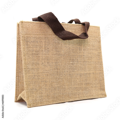 canvas bag isolated on white background