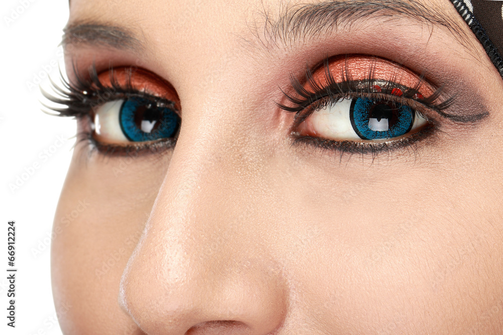 Naklejka premium beautiful woman eye with makeup