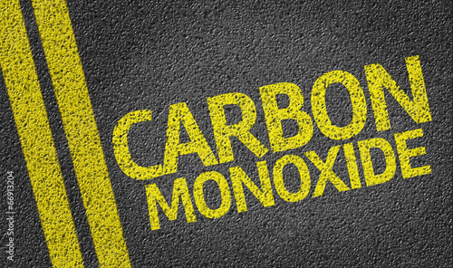 Carbon Monoxide written on the road