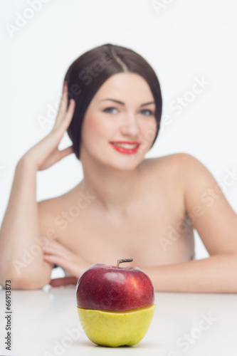 woman with fruits