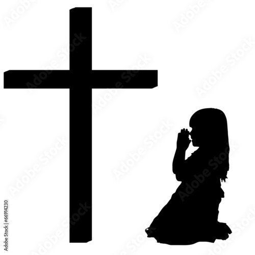 Vector silhouettes of girl.