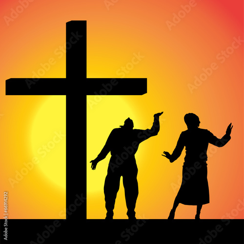Vector silhouettes of people.