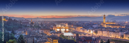 Arno River and Ponte Vecchio at sunset, Florence